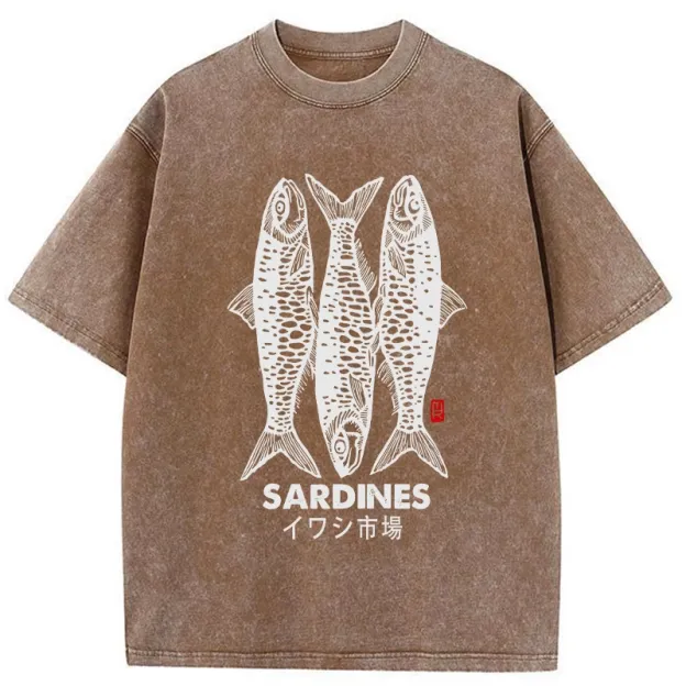 Sardines Market Washed T-Shirt