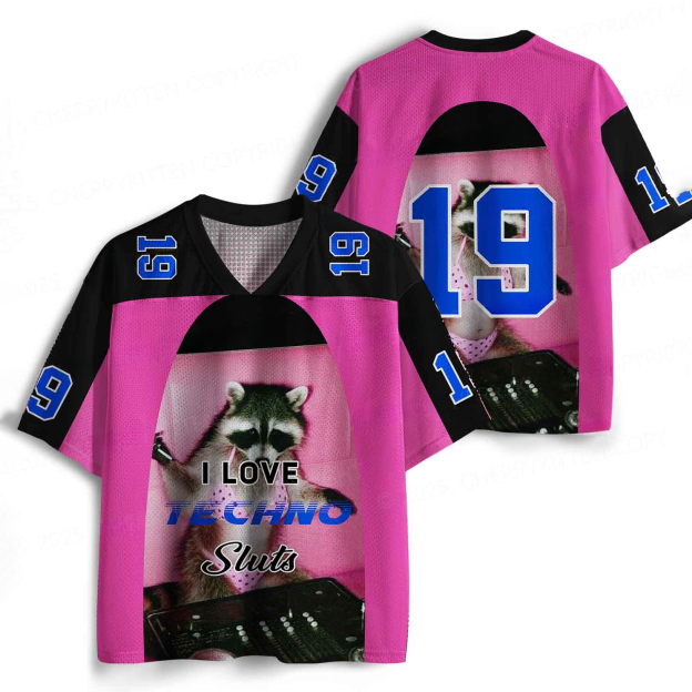 Custom I Love Techno Slxts Y2K Sport Jersey Shirts Cherrykitten