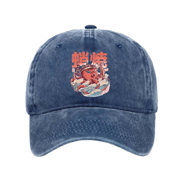  The Great Wave Takoyaki Japanese Washed Cap