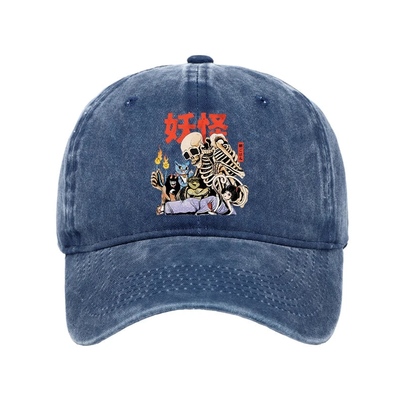  The Yokai Club Washed Cap
