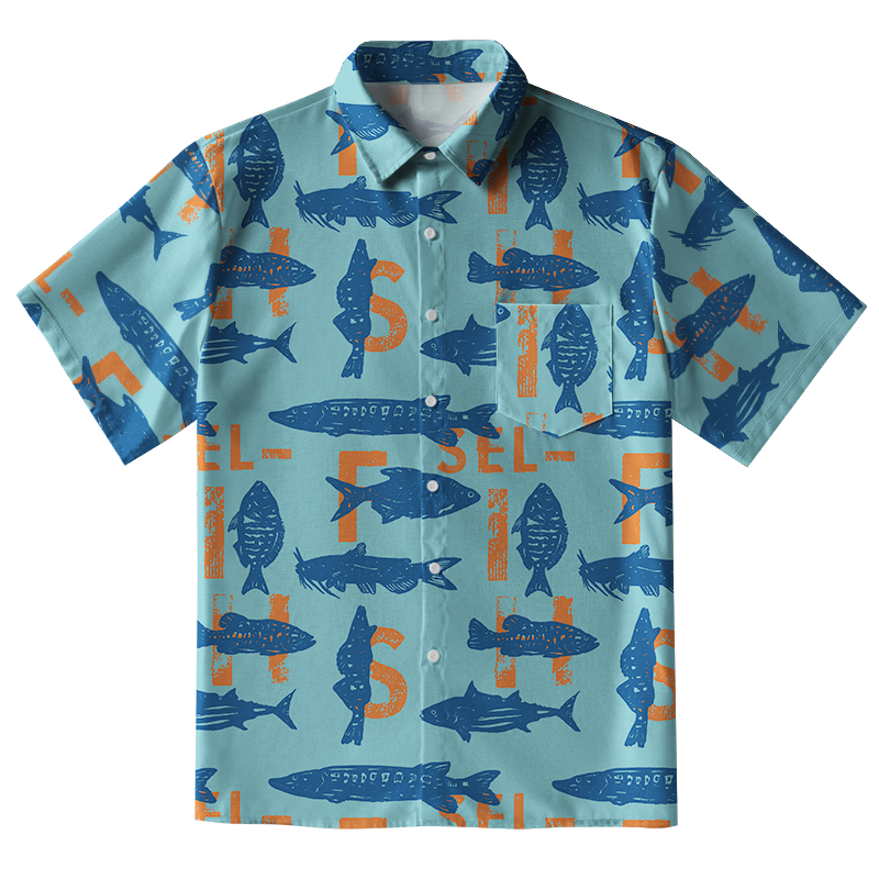 Different Types Of Fish Button-up Shirt