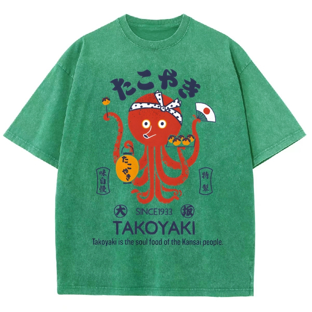 Delicious Takoyaki Washed T-Shirt