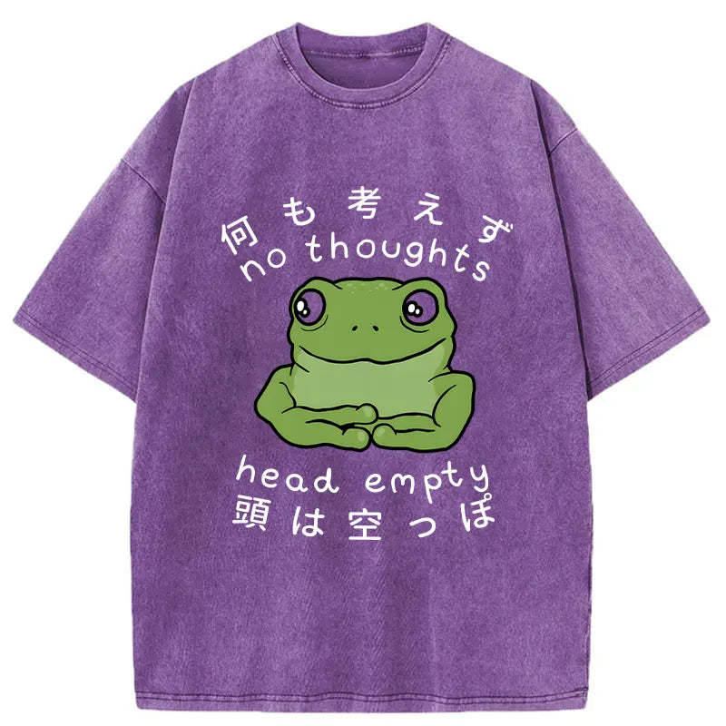 Head Empty Frog Washed Vintage T-Shirt
