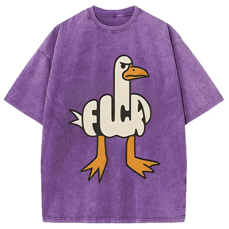 Tokyocanvas Angry Goose Funny Washed T-Shirt