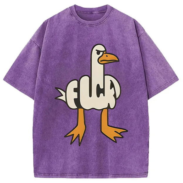 Tokyocanvas Angry Goose Funny Washed T-Shirt