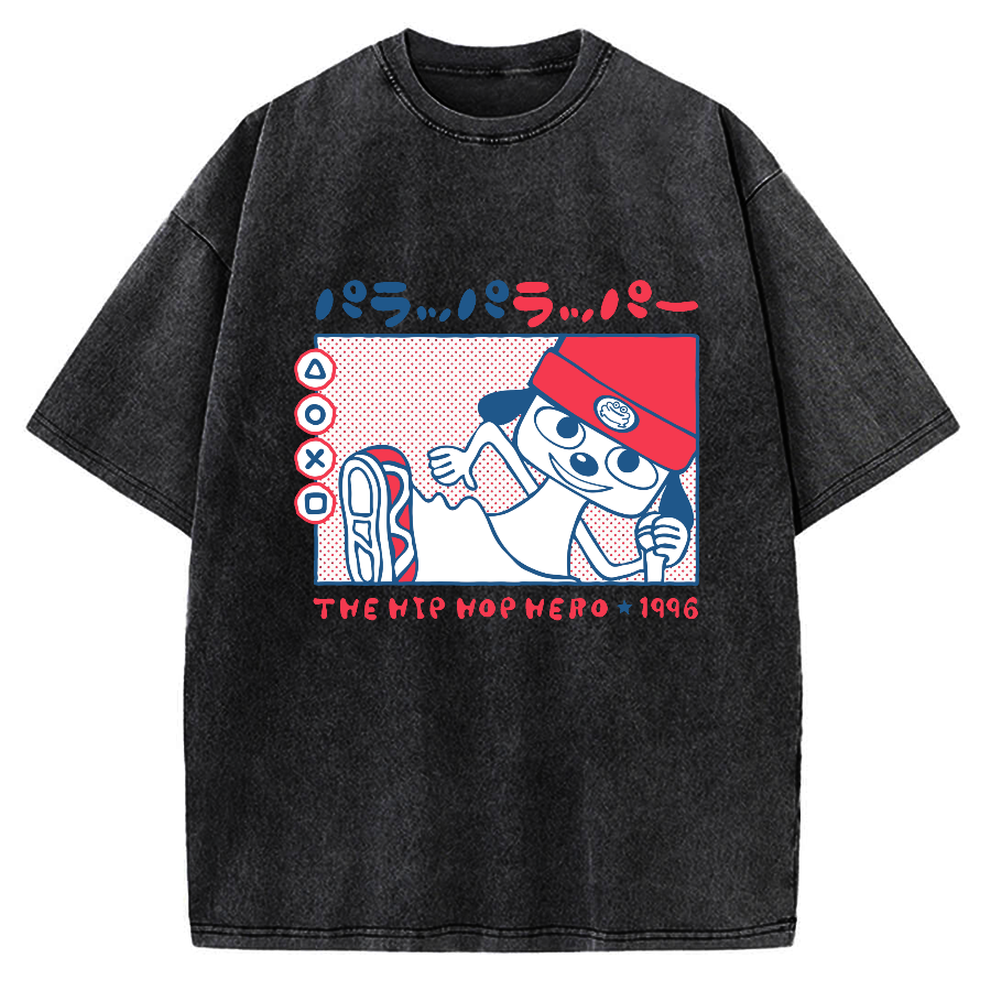 PaRappa the Rapper 1996 Vintage Washed T-shirt