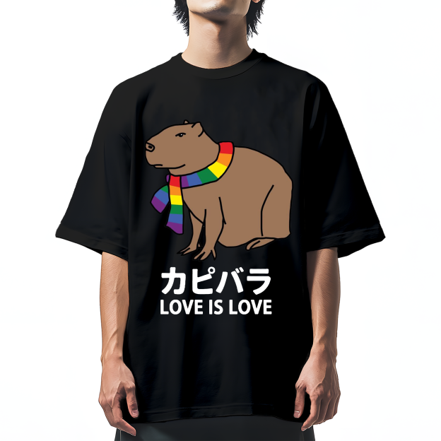 Capybara With Love Cotton casual T-shirt