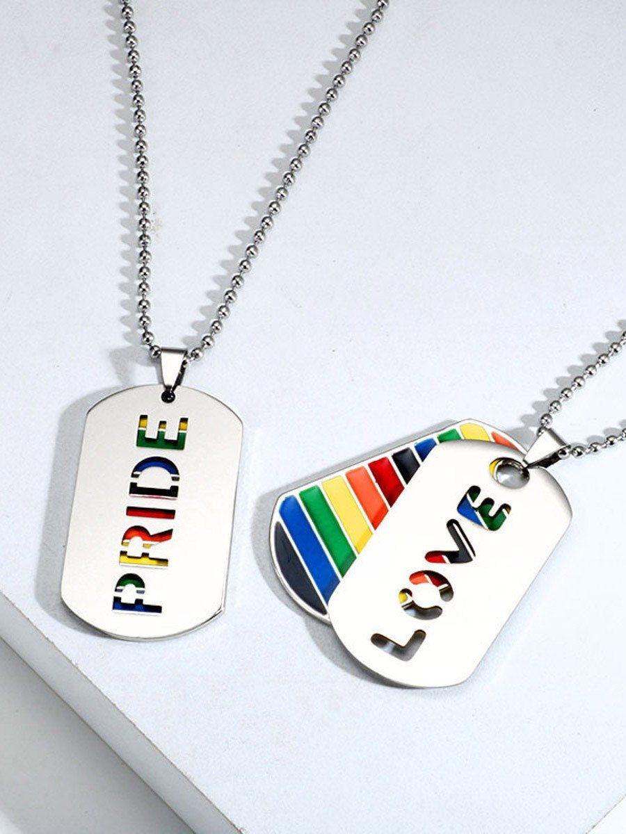 Rainbow Pride Statement Necklace