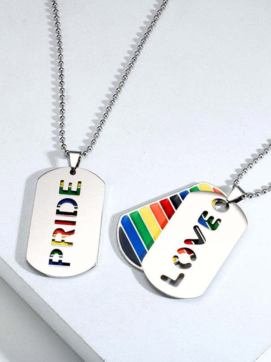 Rainbow Pride Statement Necklace