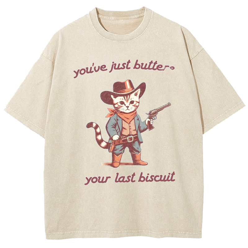 Cowboy Cat Washed T-Shirt