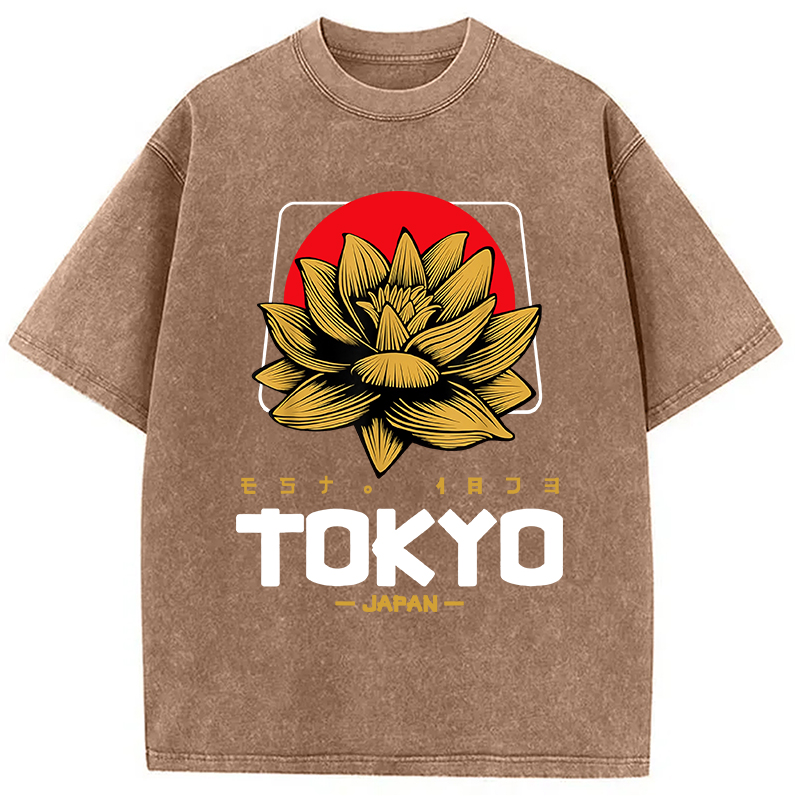 Vintage Tokyo Japan Kanji Souvenir Washed T-Shirt