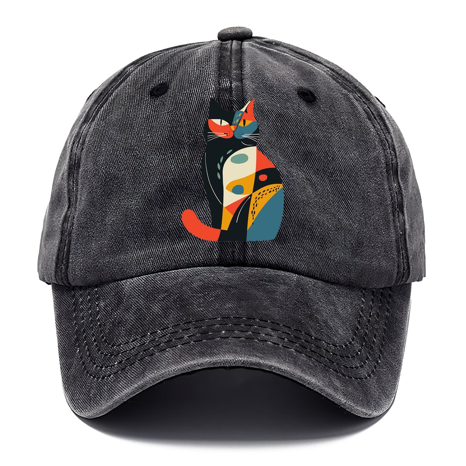 Abstract Elegance Colorful Cat Classic Cap