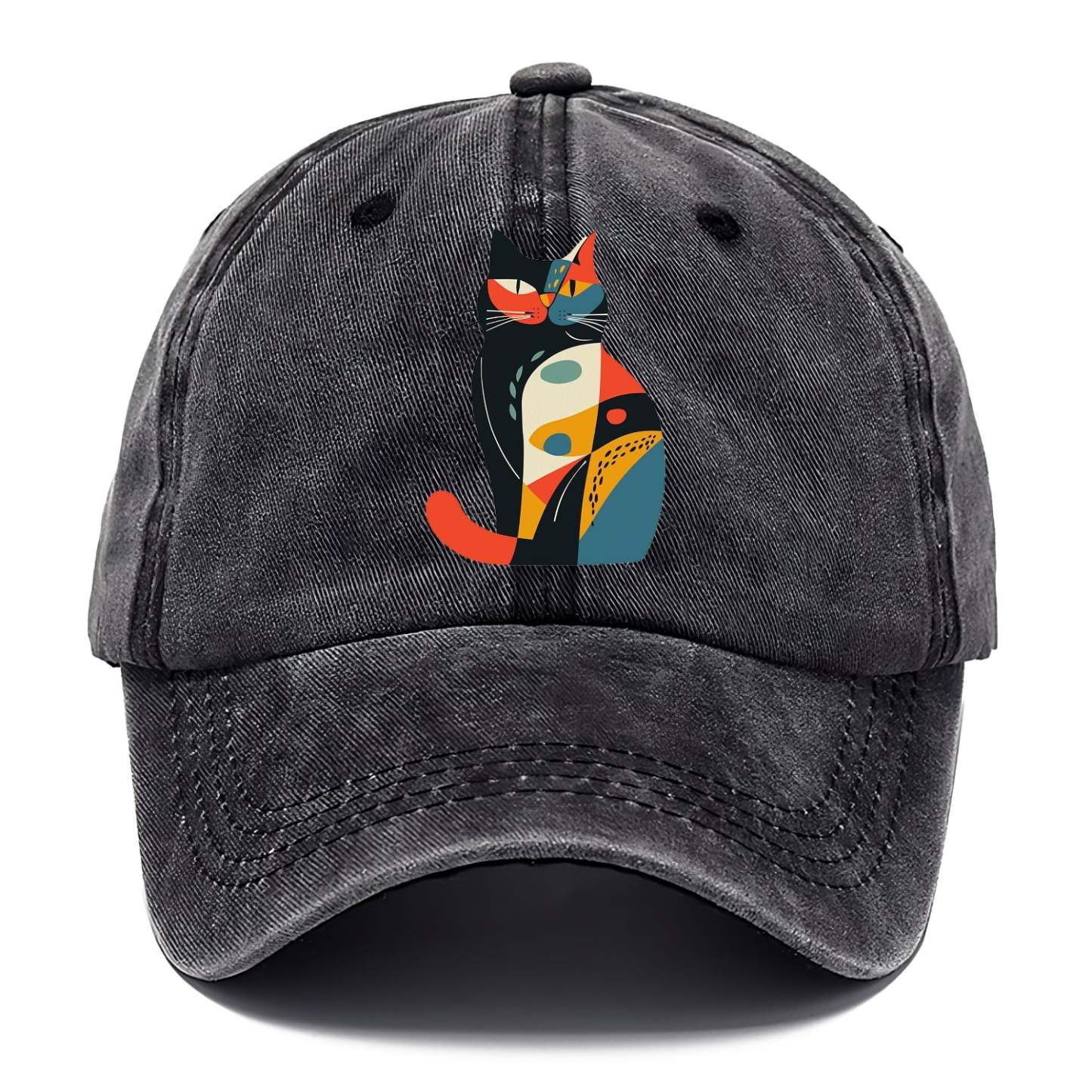 Abstract Elegance Colorful Cat Classic Cap