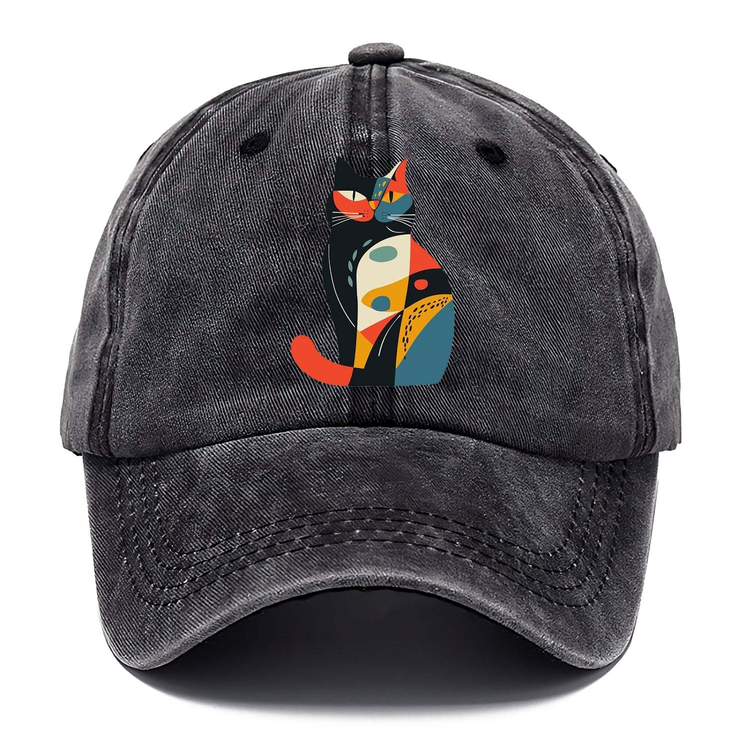 Abstract Elegance Colorful Cat Classic Cap