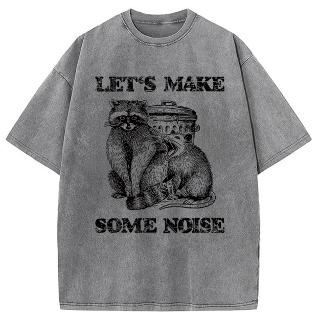 Noisy Raccoons And Possums Washed T-Shirt