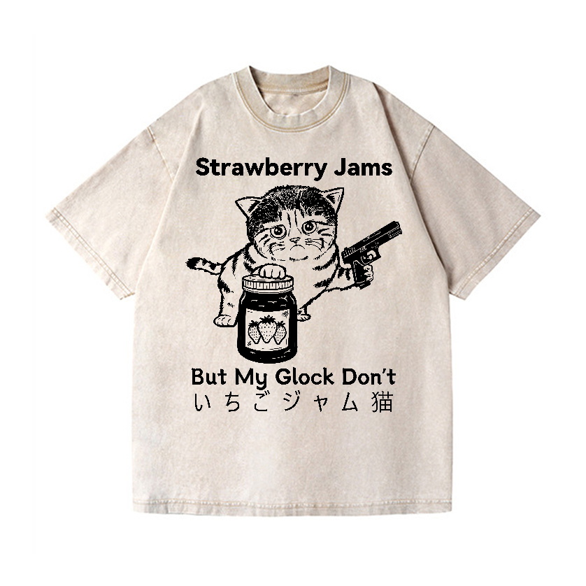 Strawberry Jams Vintage Wash Japanese Design T-Shirt