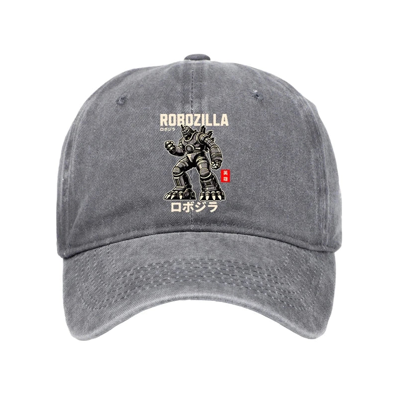  RoboZilla Manga Japanese Washed Cap