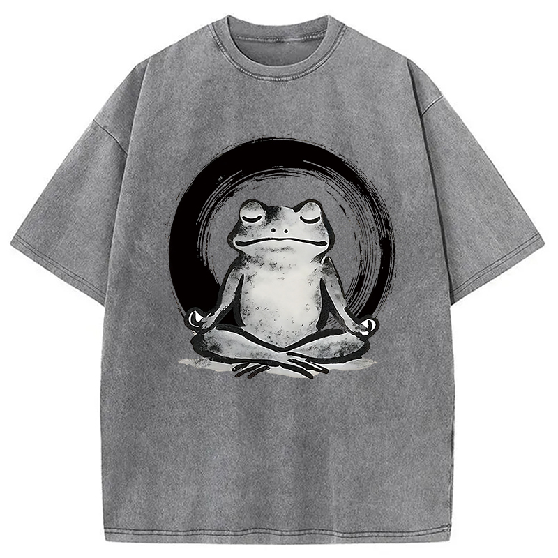 Zen Frog Japan Washed T-Shirt