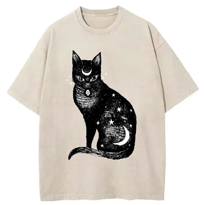 Ghost Black Cat Washed T-Shirt