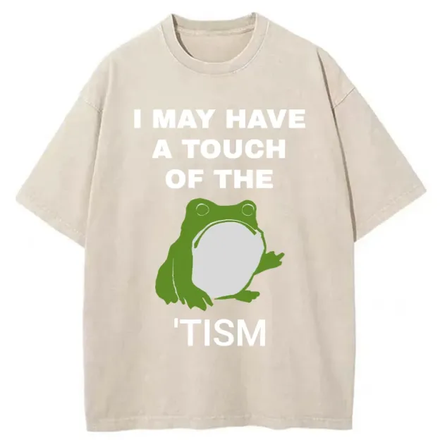 Funny Frog Flipping The Bird Washed T-Shirt