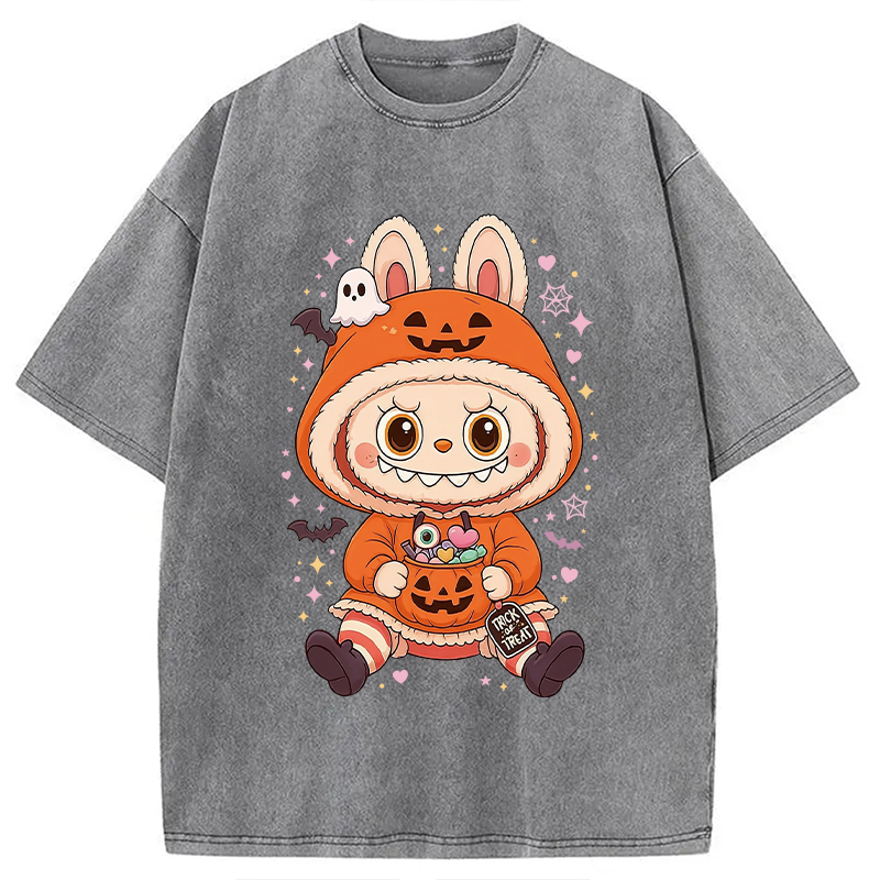 Halloween Labubu Washed T-Shirt