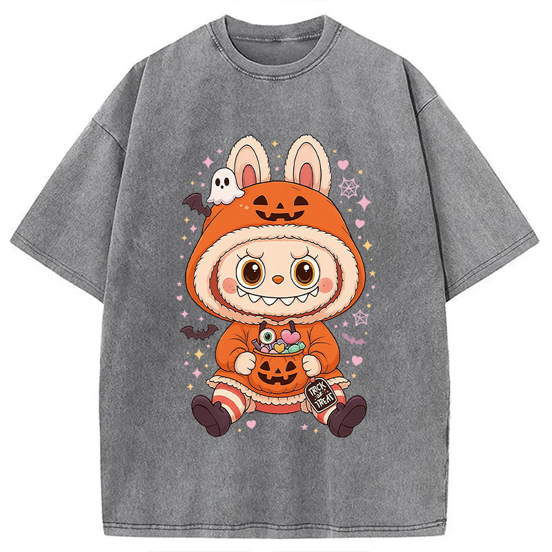 Halloween Labubu Washed T-Shirt