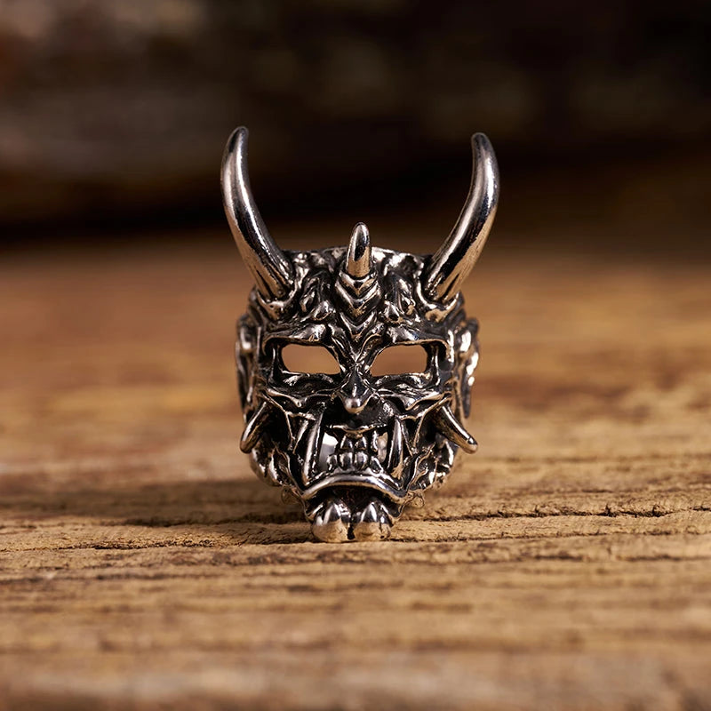 Oni Mask Retro Japanese Ring