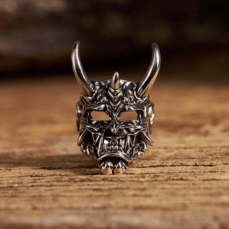 Oni Mask Retro Japanese Ring