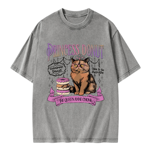 Princess Donut Unisex Washed T-shirt