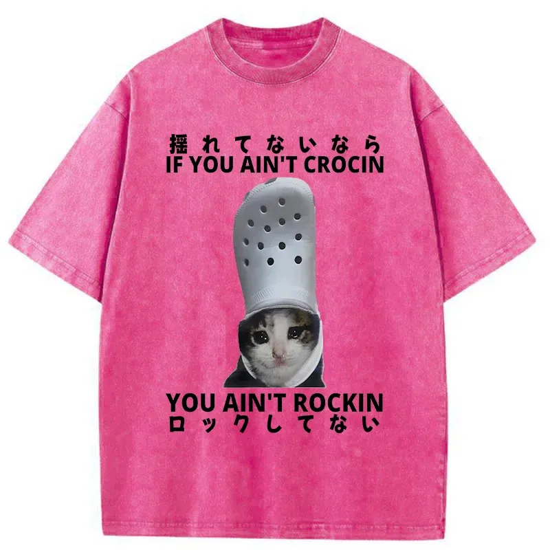Funny Cat Meme Japan Washed T-Shirt