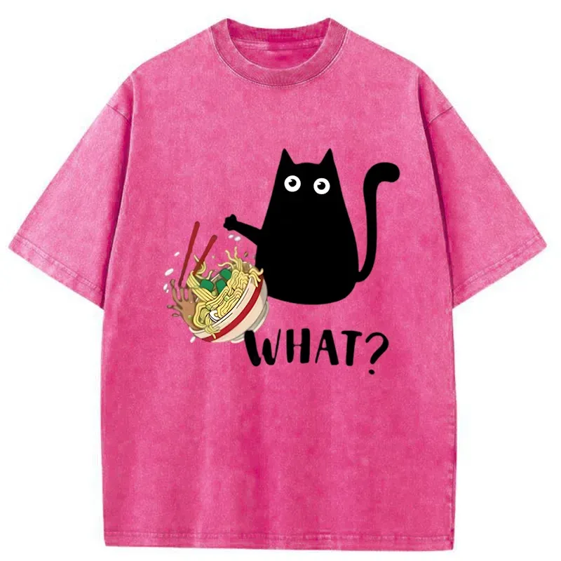 Naughty Cat Japan Washed T-Shirt