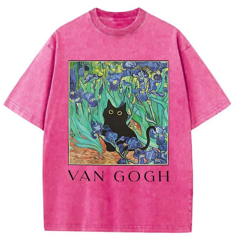 Van Gogh's Cat Japan Washed T-Shirt