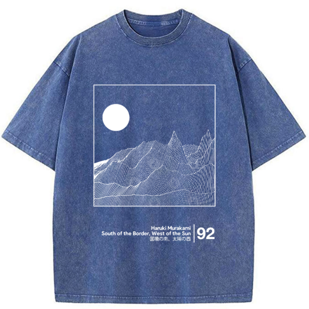 Haruki Murakami's Novel Washed T-Shirt