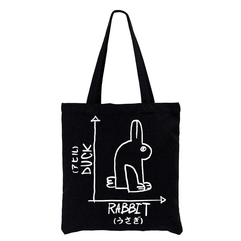  A Rabbit And A Duck Tote Bag