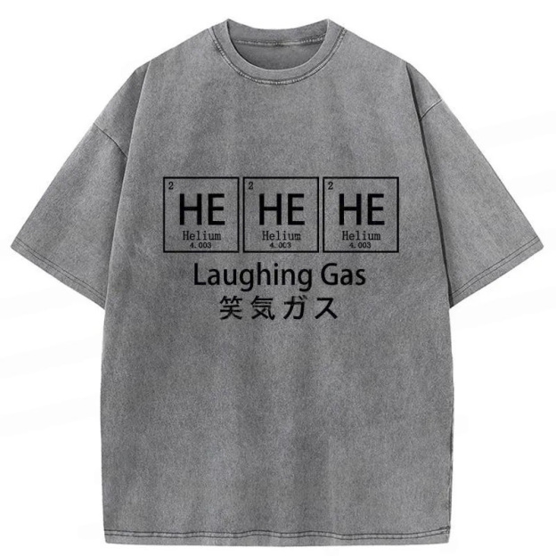  Funny Laughing Gas Washed T-Shirt