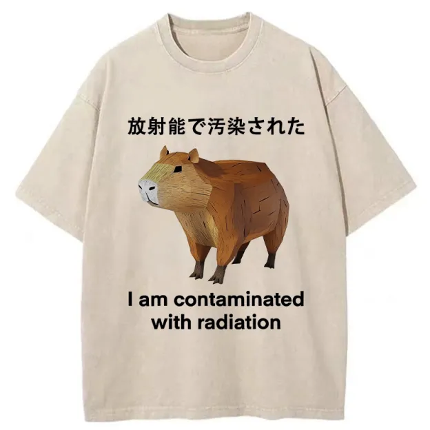 Capybara Contaminated By Radiation Washed T-Shirt