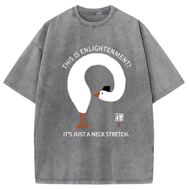 Funny Neck Stretch Of Zen Washed T-Shirt