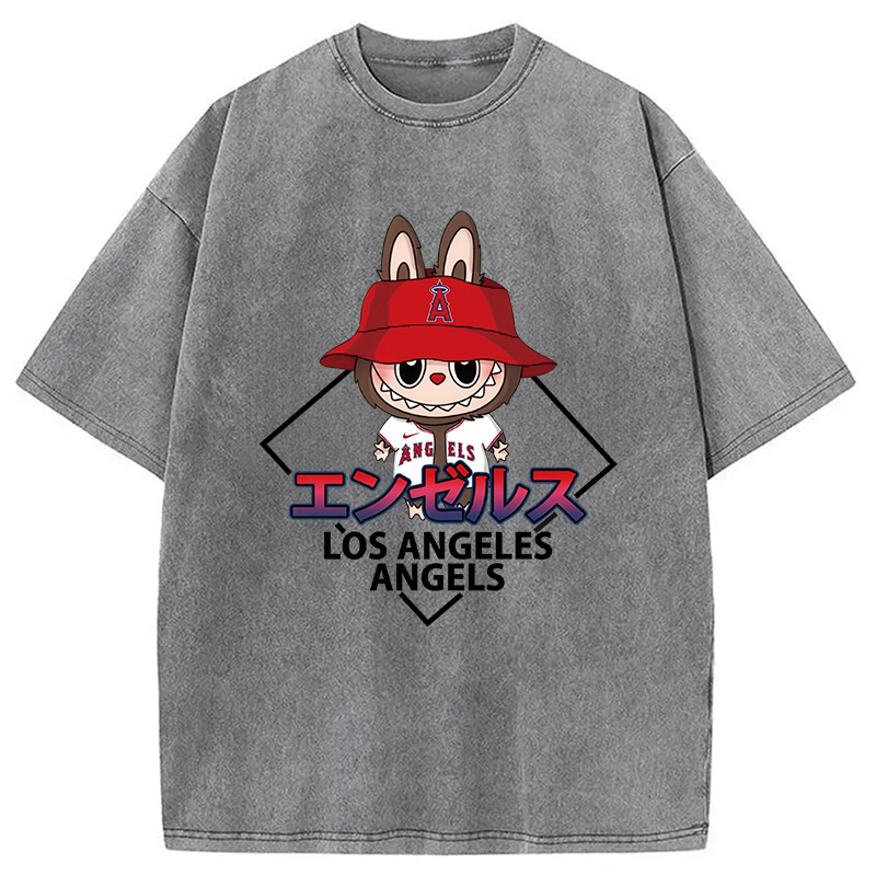 Labubu Los Angeles Angels Vintage Japanese Washed T-Shirt