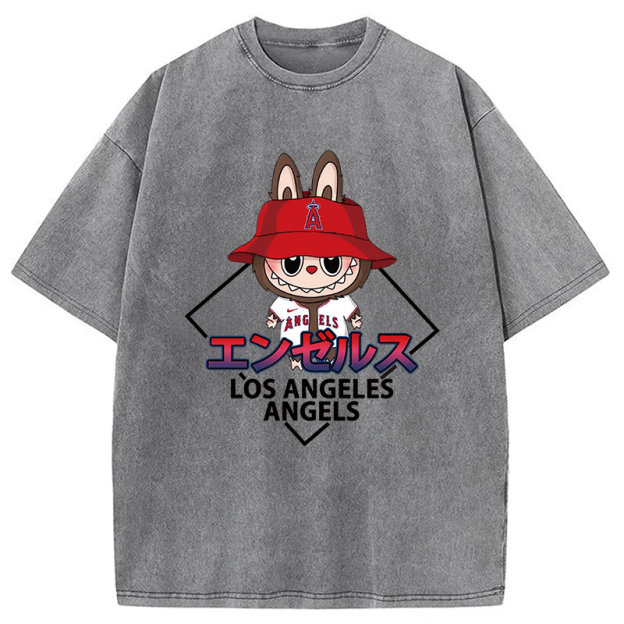 Labubu Los Angeles Angels Vintage Japanese Washed T-Shirt