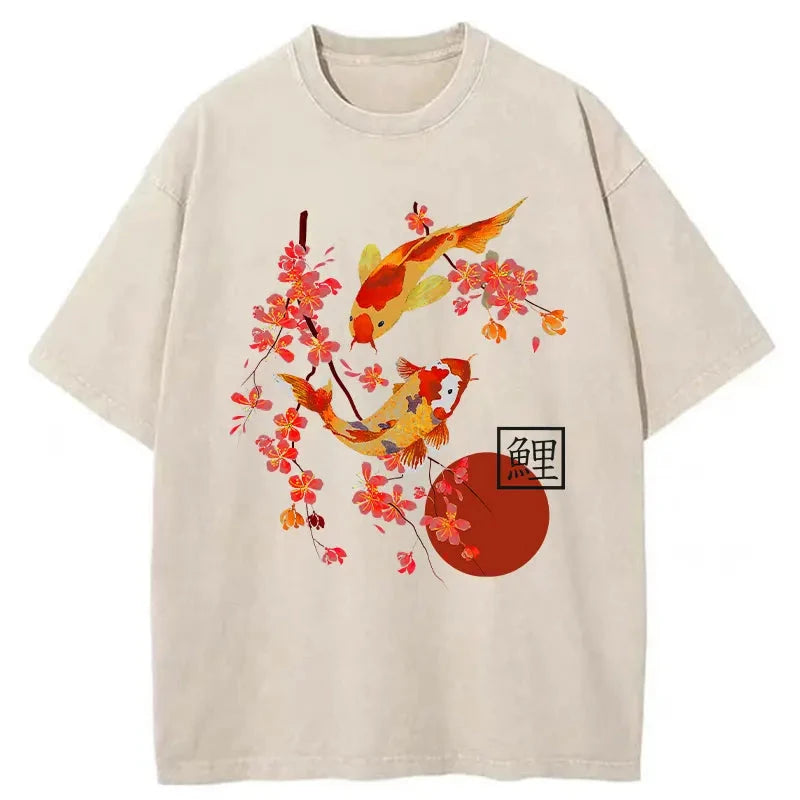 Japanese Koi Washed T-Shirt