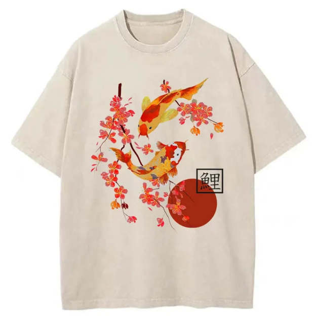 Japanese Koi Washed T-Shirt