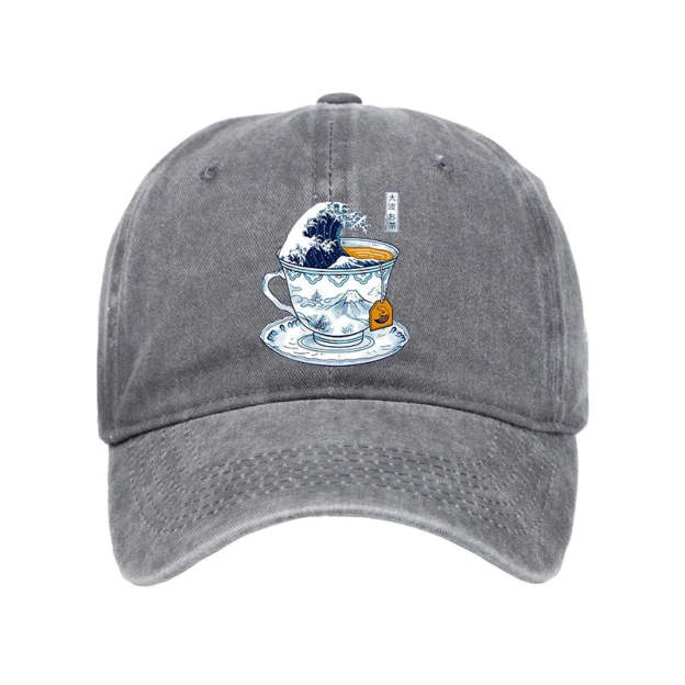  The Great Kanagawa Tea Wave Washed Cap