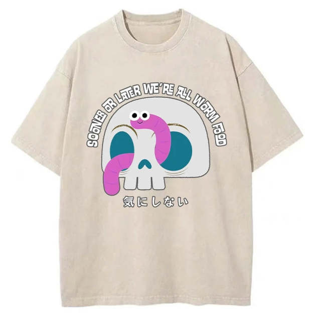 Brain Is Yummy Washed T-Shirt