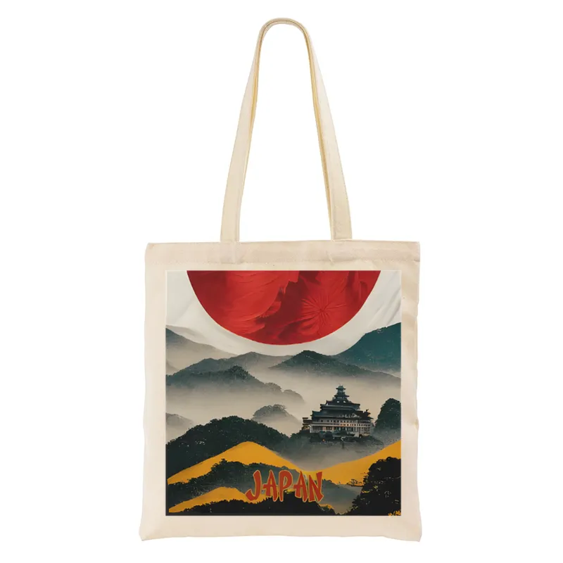  Japanese Mountain Scenery Tote Bag