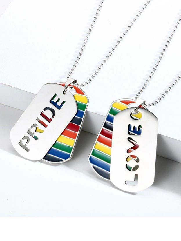 Rainbow Pride Statement Necklace