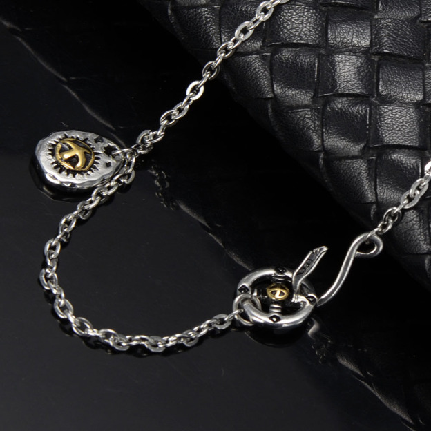 Titanium Steel Feather Leaf Necklace Hip-Hop Punk Pendant 