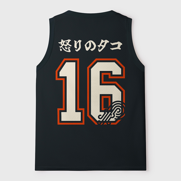 Octopus In The Waves Jersey Tank