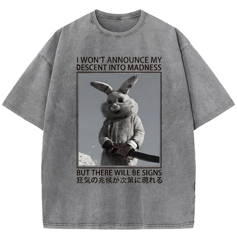  Rabbit Goes Into Madness Washed T-Shirt