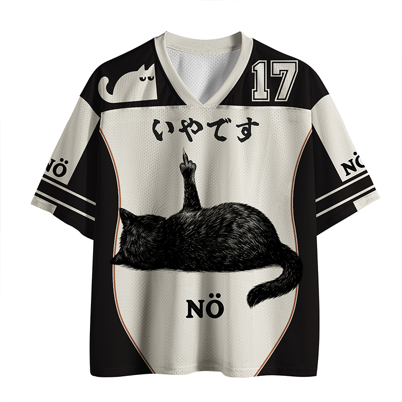 Cat Refused Printed Jersey Shirts