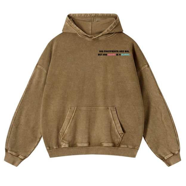 Easter Bigfoot Vintage Washed Cotton Back Art Hoodie